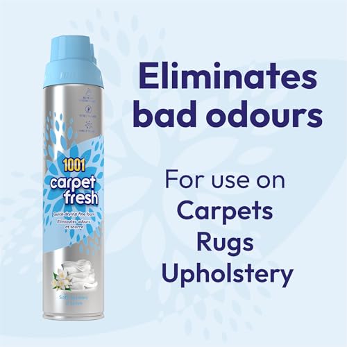 1001 Carpet Fresh for Pet Odour • Thai Orchid & Passionfruit 300ml • Pet Odour Remover Foam • Carpet Rug & Upholstery Freshener • Quick Drying Fine Foam • No Need to Hoover • WoolSafe Approved