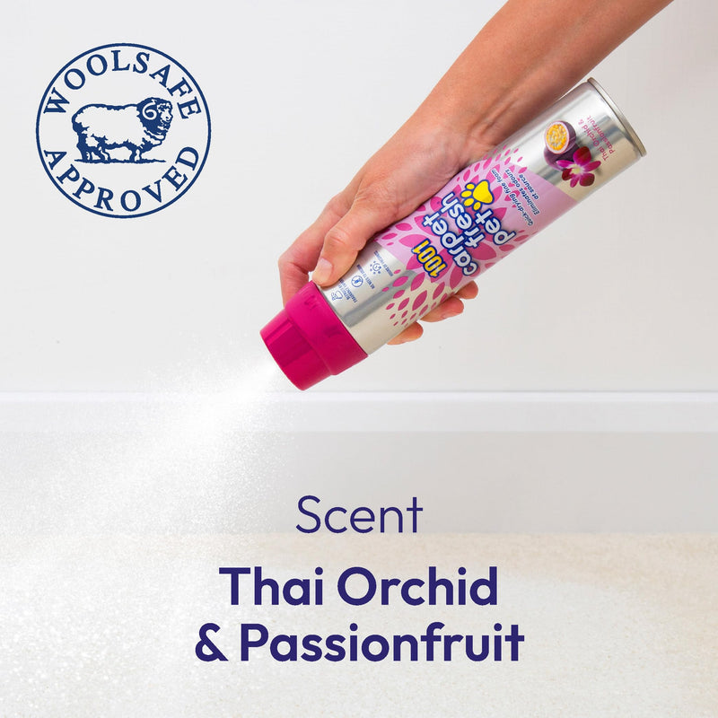 1001 • Carpet Fresh Pet Odour Thai Orchid & Passionfruit • 6 x 300ml
