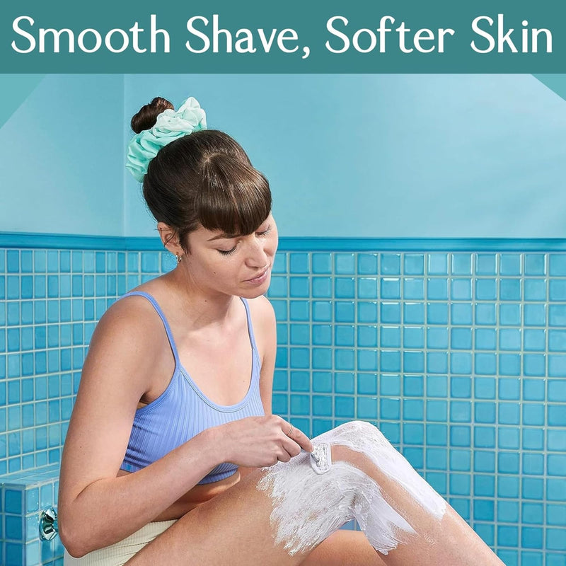 Satin Care Sensitive Aloe Vera Glide Shaving Gel for Women with Cosmetic Spatula, 2 x 200ml Twin Pack – Moisturising Shave Gel for Smooth, Irritation-Free Shave on Legs & Body