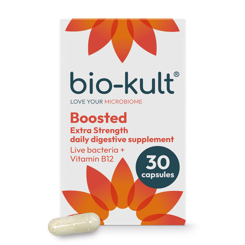 Bio-Kult Boosted, 4X Concentration of Original Bio-Kult Probiotic + Vitamin B12 for Immune System Support, 30 Capsules