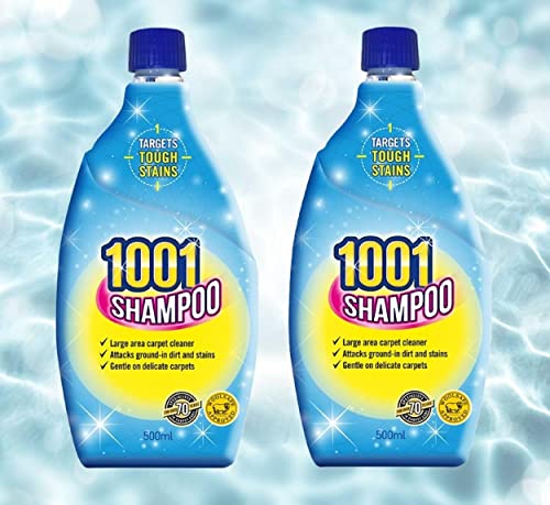 2 x 1001 Carpet Shampoo Hand Cleaner Solution Deep Clean Dirt Stain Remover 500ml