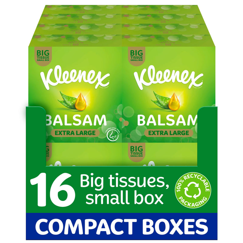 Kleenex® Balsam Facial Tissues - Multipack 16 Tissue Boxes