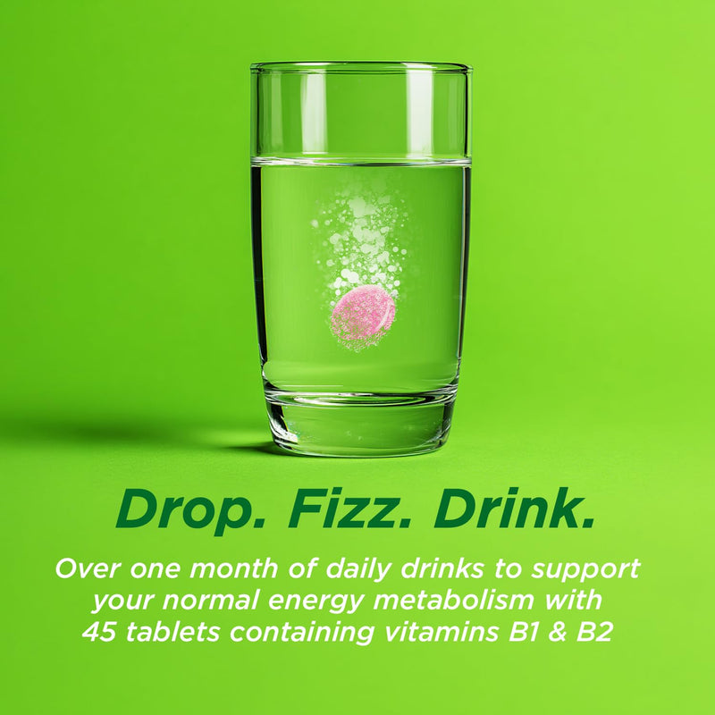 Berocca Vitamin C Effervescent Tablets, Mixed Berries Flavour, 45 Tablets