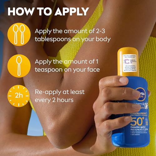 NIVEA SUN Protect & Moisture Sun Spray SPF 15 Moisturising Suncream Spray with SPF 15 Highly Effective Sunscreen Providing Immediate Effective UVA + UVB Protection