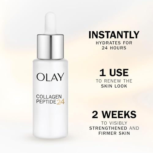 Olay Collagen Peptide Serum for Face, Skincare with Niacinamide 99% Purity and Antioxidant Vitamin E. Advanced Anti Ageing Skin Care with 3 Actions: Strengthens, Restores, Hydrates, 40ml
