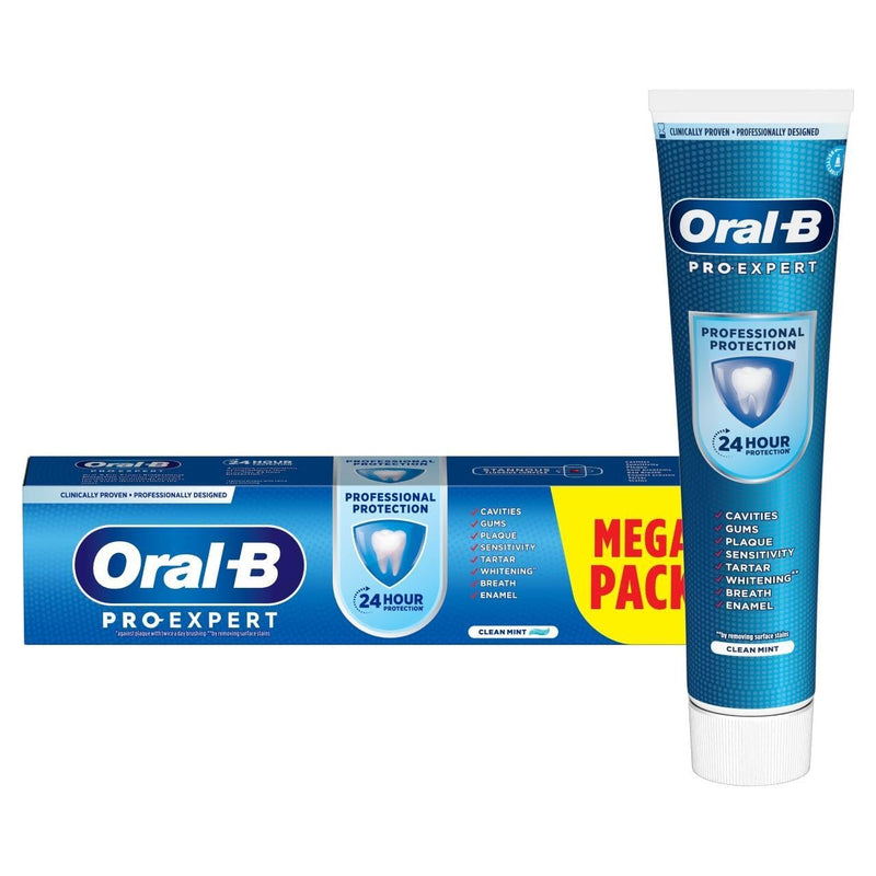 Oral-B Pro-Expert Toothpaste, Professional Protection, 500 ml (125 ml x 4), Maximum Teeth Protection & Strengthen, Shipped in Eco-Friendly Recycled Carton, Clean Mint by TBD365 GIFFTING