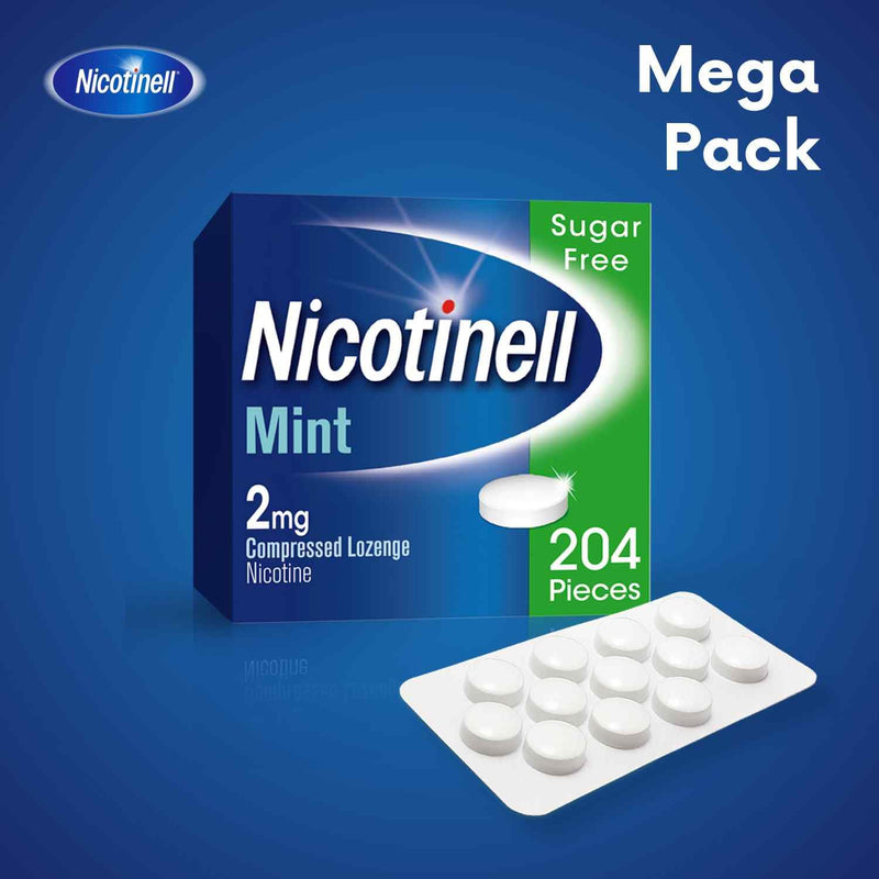 Nicotinell Mint Lozenge 1mg (144 Lozenges), Stop Smoking Aid, Sugar Free Nicotine Lozenges, Fresh Mint Flavour, 1mg Regular Strength for Light Smokers, Quit Smoking Aid