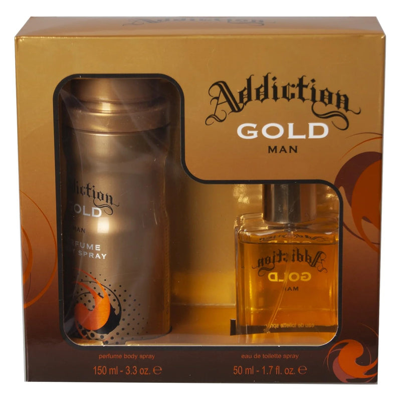 ADDICTION Savage Men's Gift Set – Eau de Toilette 50ml + Body Spray 150ml – Long-Lasting Masculine Fragrance for All Day Freshness – Ideal Men's Grooming Gift Set.