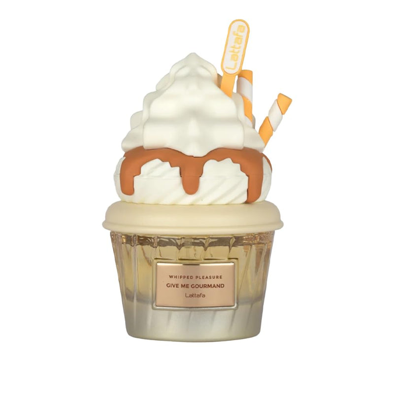 Lattafa Whipped Pleasure Eau de Parfum, Give Me Gourmand Collection - Whipped Cream, Caramel & Vanilla Scent, Spray Form, Unisex 75ml Perfume