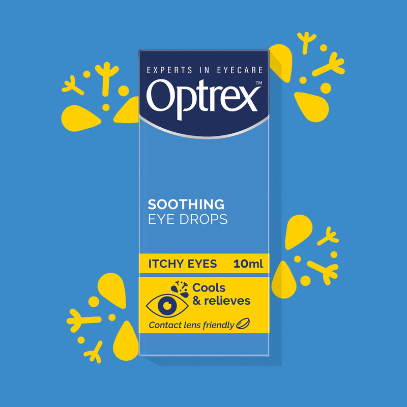 Optrex Itchy Eyes, Double Action Soothing Eye Drops, 10ml, Soothes & Protects, Cools and Relieves, Gets to Work Instantly, On the Go Relief
