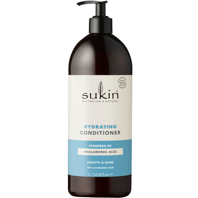 Sukin Hydrating Conditioner 500ml - strengthens and repairs dry and damaged hair, adds shine and tames frizz - with Coconut Oil & Shea Butter; cruelty free & vegan friendly.