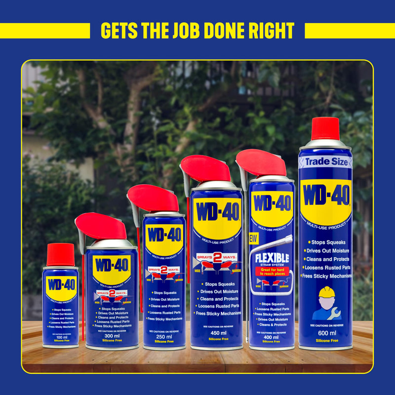 WD-40 Multi-Use Product Lubricant Spray, Smart Straw, 450ml, 12-Pack