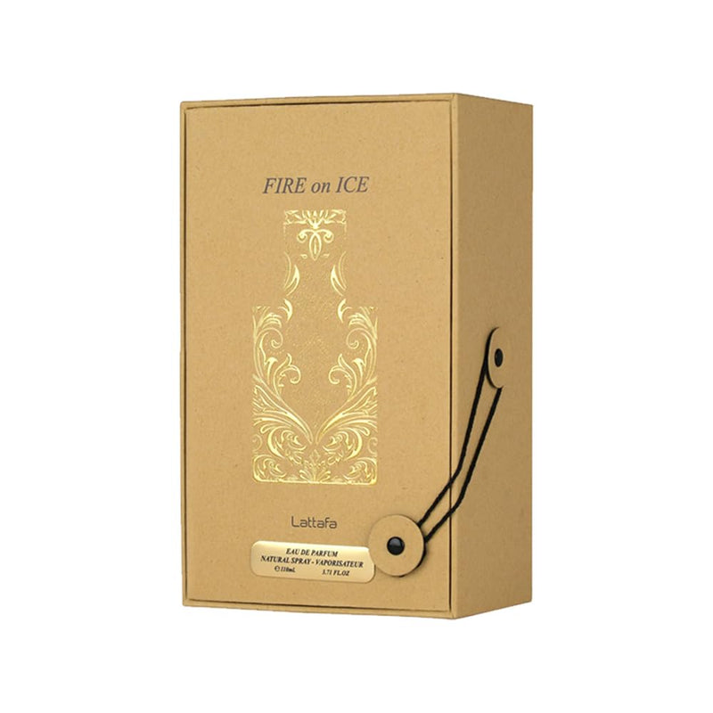 Lattafa Fire On Ice 110ml Eau de Parfum Unisex Perfume | Bold Black Raspberry Frozen Rose Oakwood & Ambroxan | Long-Lasting Scent for Men & Women