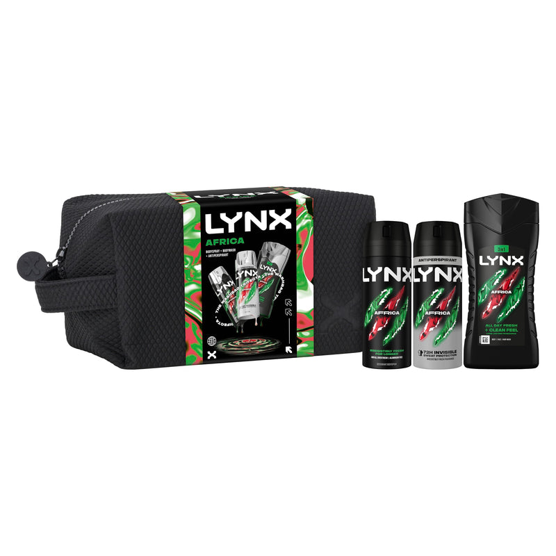Lynx Africa Washbag Gift Set for Men