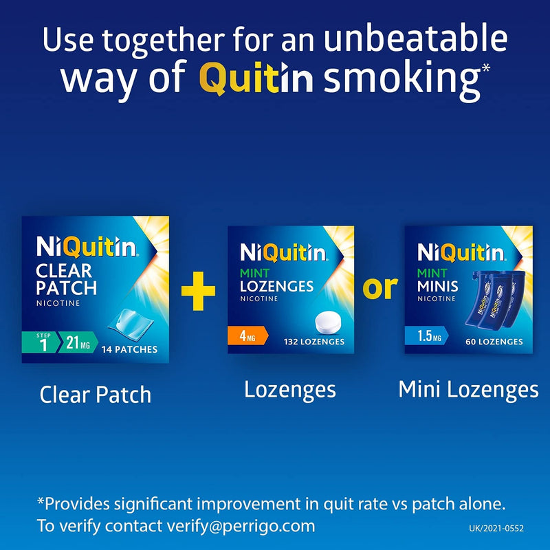 NiQuitin Mini Mint Lozenges – 4 mg, 100 Minis – Stop Smoking Aid