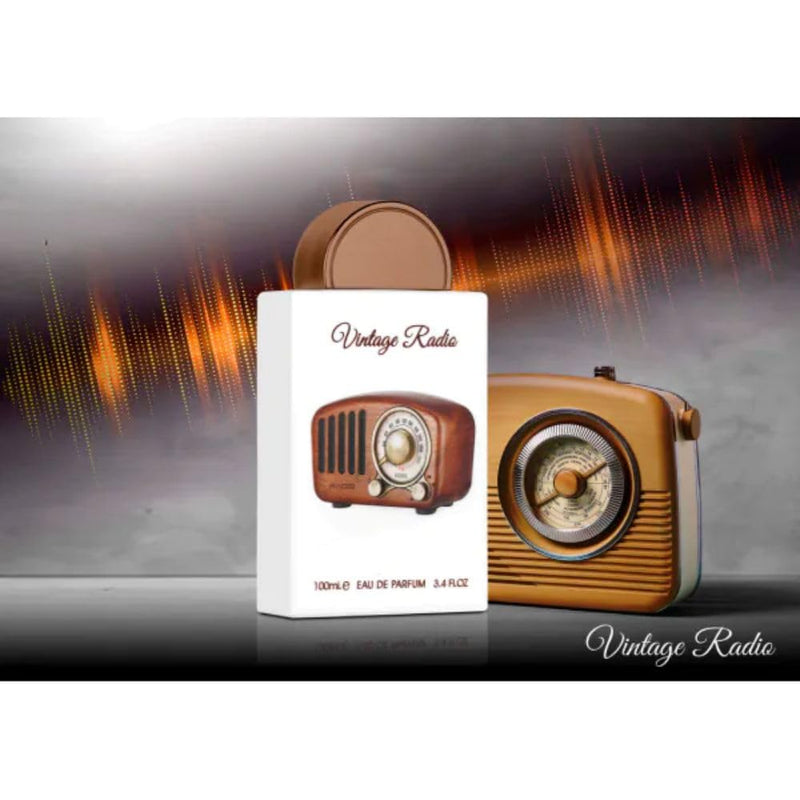 Vintage Radio Perfume - Luxury Unisex Fragrance - Woody Scent - Arabian UAE Dubai Spray - Eau De Parfum 100ml