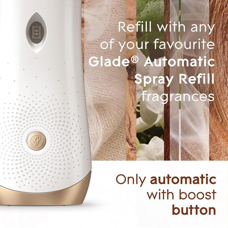 Glade Automatic Air Freshener Refills, Room Spray & Odour Eliminator, Sandalwood & Jasmine, Pack of 4 Duos (8 Refills x 269ml)