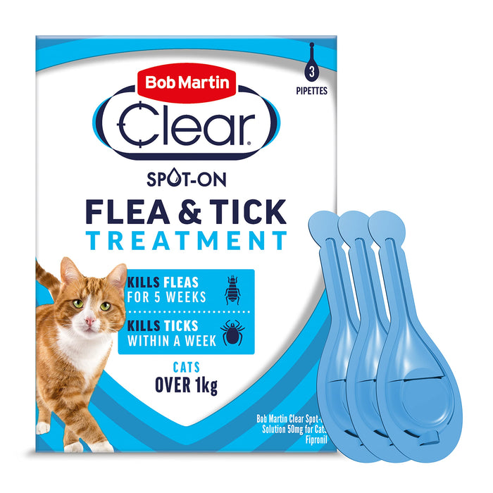 Bob Martin Clear Spot On Flea Treatment for Cats & Kitten