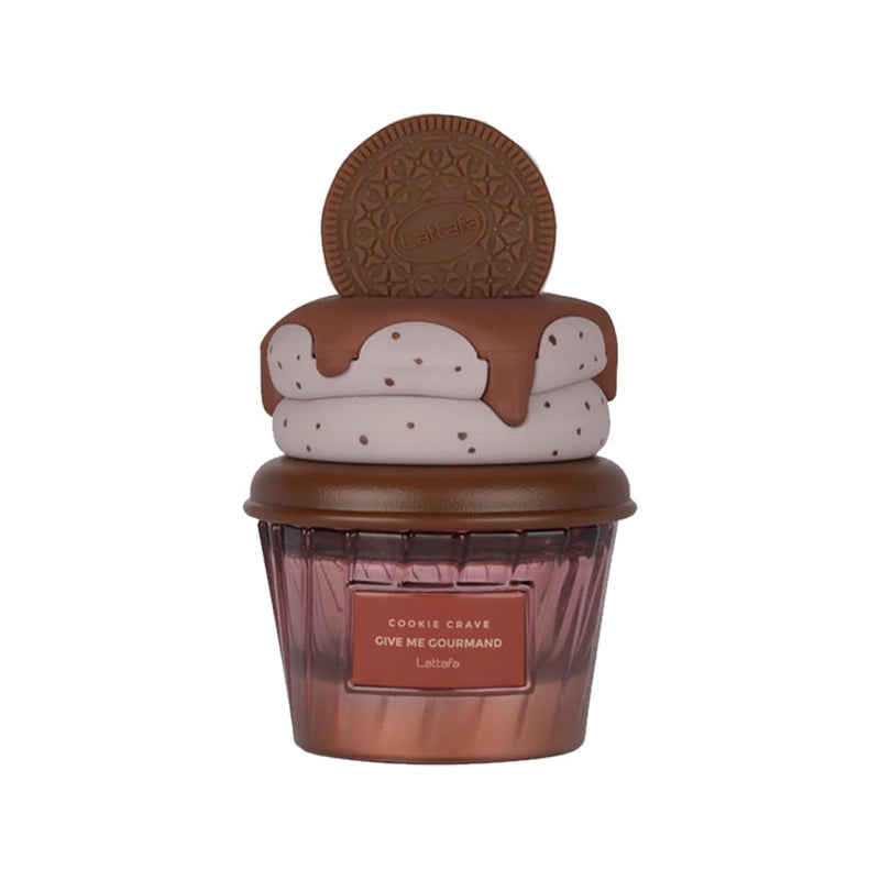 Lattafa Cookie Crave Eau de Parfum, Give Me Gourmand Collection - Sweet Vanilla Cookie Scent, Cocoa Butter and Sugar Notes, Spray Form, Unisex Perfume 75ml