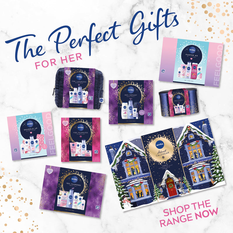 NIVEA Gift Set (4 Products), Women's Gift Set with Skincare Essentials, Includes Body Lotion, Face Mask, Face Wash, and Day Cream