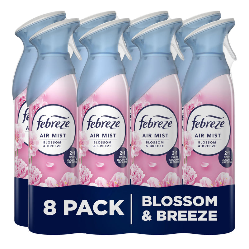 Febreze Air Freshener Room Spray & Bathroom Air Freshener, 8 pack