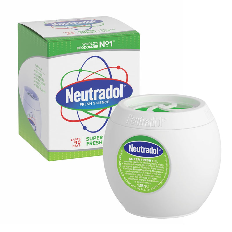 Neutradol Slow Release Gel, Air Freshener and Odour Eliminator, No Plug or Spray Needed, Multipack 12 x 135g