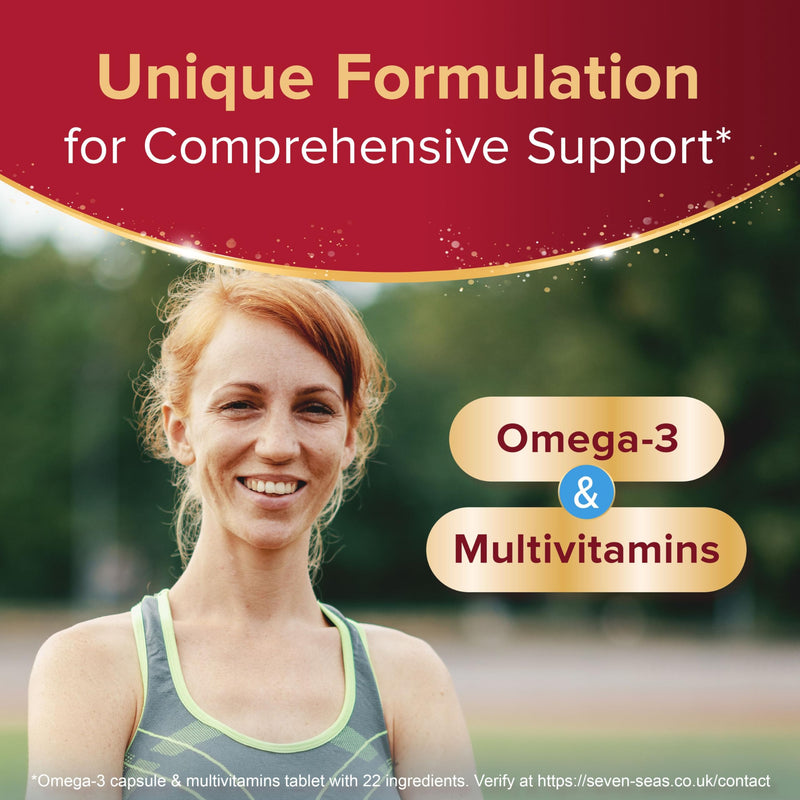 Seven Seas Omega-3 and Multivitamins Woman 30 Day 60 Capsules/Tablets Duo Pack