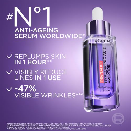 L'Oréal Paris 1.5% Hyaluronic Acid Face Serum, Revitalift Filler, 30ml