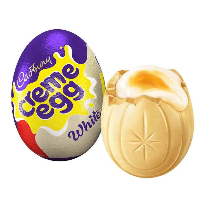 Cadbury Creme Egg - Easter Eggs White Chocolate, Cadburys Creme Eggs, With Cadbury White Creme Eggs - 48 White Creme Egg, Cadbury Eggs For Easter Egg Hunt, Kids Easter Eggs (48 x White Creme Eggs)