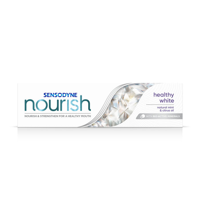 Sensodyne Toothpaste Nourish Healthy White, Teeth Whitening Toothpaste, Mint & Aloe Vera Extract, 75ml