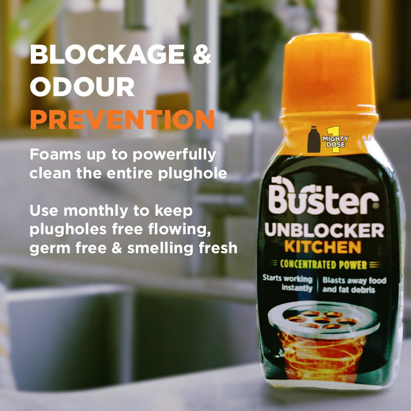 Buster Kitchen Plughole Unblocker, 200g, Kitchen Drains