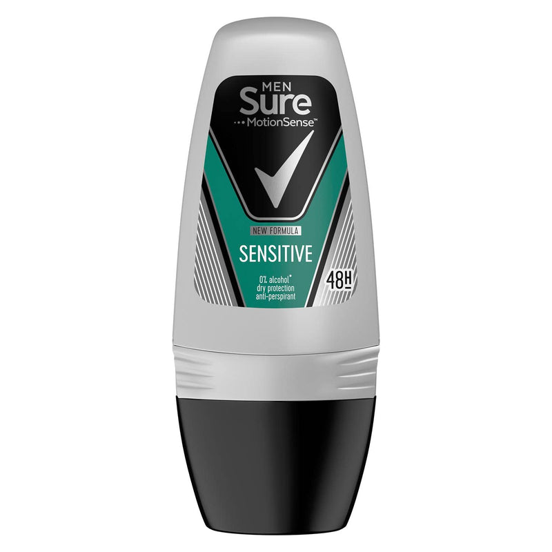 Sure Men Motion Sense Antiperspirant Deodorant Sensitive Dry Roll-On that keeps up to 48 hours of protection from sweat and body odour helps keep you fresh on the move, 50 ml Bulk Buy