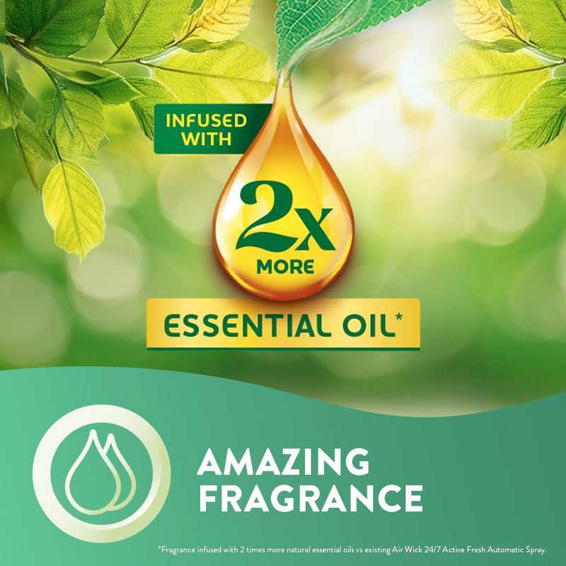 Air Wick Essential Mist Single Refills 6x20ml, Lasting for up to 45 days per refill, Air Freshener