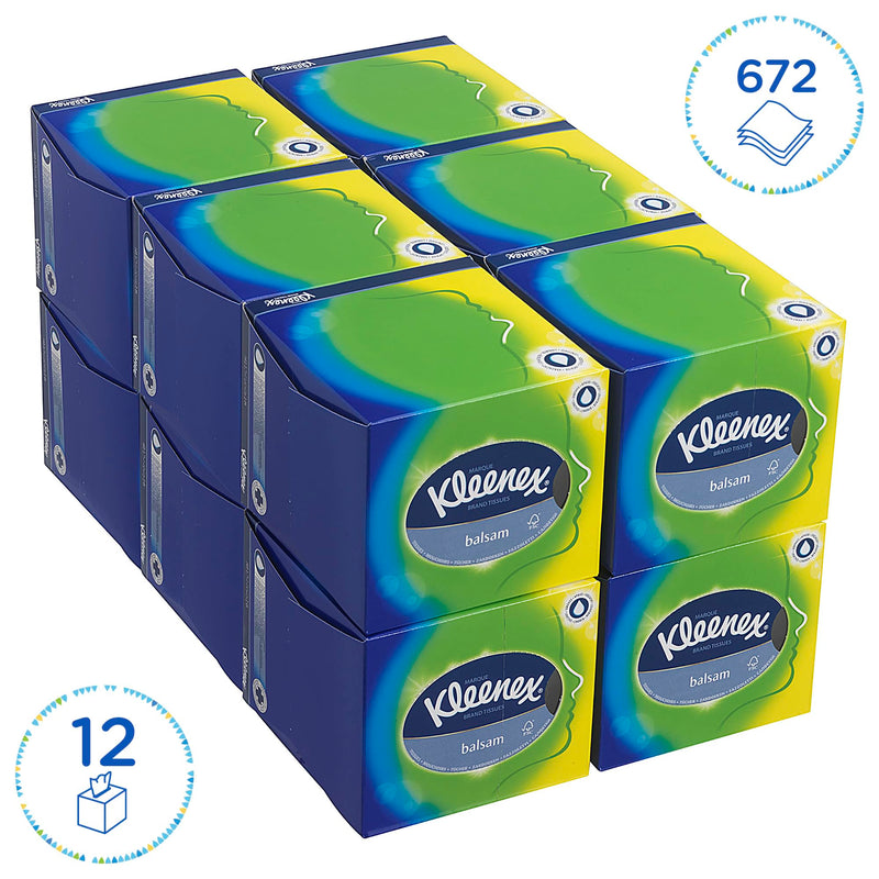Kleenex Cosmetic Bags 8825 - Kleenex Box - 12x56 (672 Paper Pockets), 3 Layers
