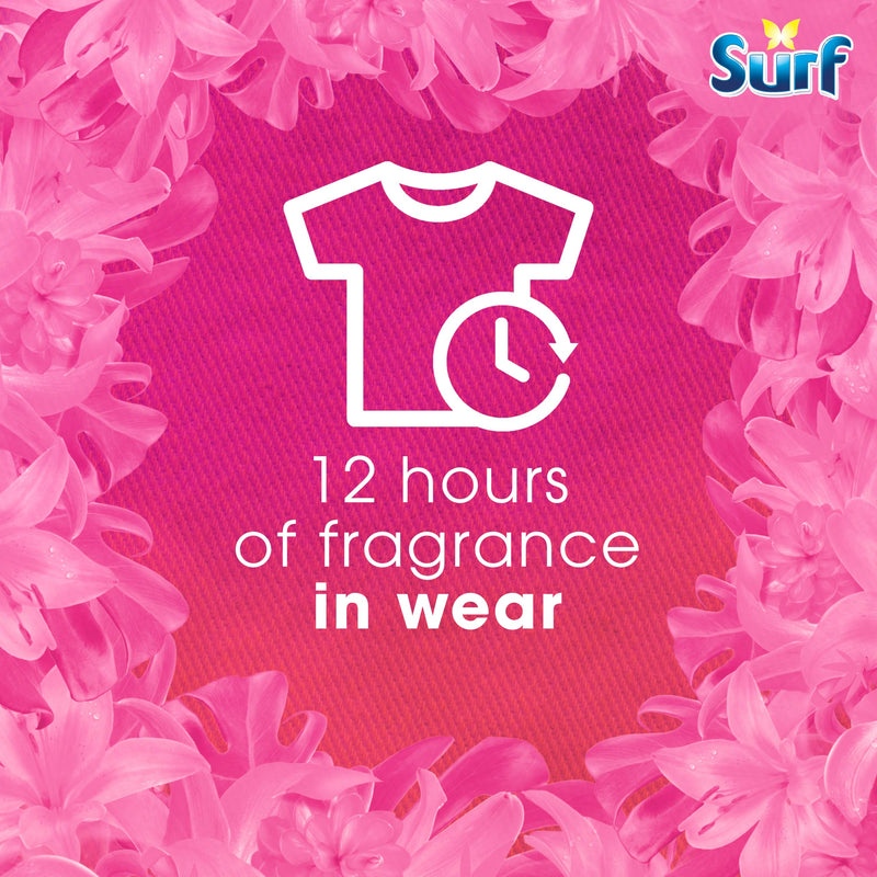 Surf 3 in 1 Tropical Lily Laundry Washing Detergent Capsules joy-infused fragrance with natural essential oils lasting up to 12 hours in wear for brilliantly clean results 51 washes