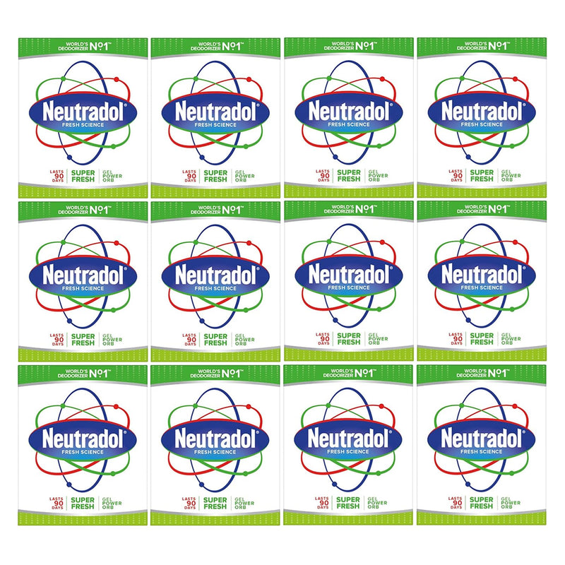 Neutradol Slow Release Gel, Air Freshener and Odour Eliminator, No Plug or Spray Needed, Multipack 12 x 135g