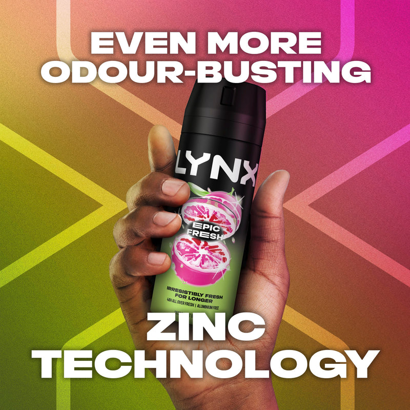 Lynx Epic Fresh Duo Gift Set with a body wash and a body spray perfect for any occasion 2 piece
