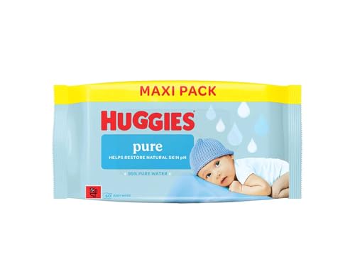 Huggies Pure Wipes 12 x 60 wipes (New Package)
