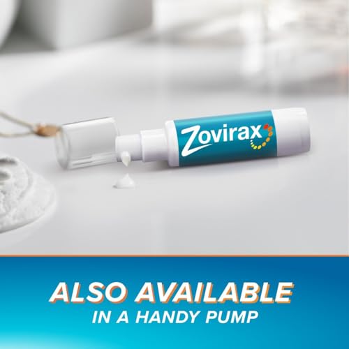 Zovirax Cold Sore Cream for Lips, with Aciclovir, Cold Sore Treatment that Speeds Healing and Pain Relief, Tube 2g