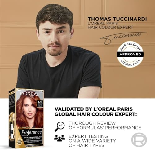 L'Oreal Paris Preference Hair Dye, Long Lasting, Luminous Permanent Hair Colour, 6.45, Brooklyn