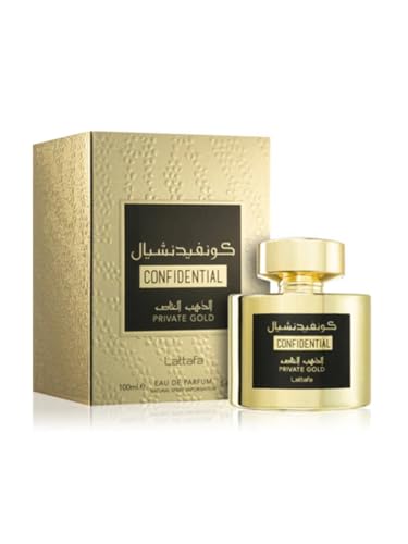 Confidential Private Gold by Lattafa for Unisex - 3.4 oz EDP Spray