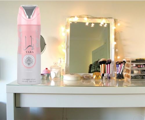 Sapphire's Choice - Yara Parfum | Body Spray 200ml | Vanilla, Sandalwood and Floral Fragrance | Arabian Oud Pink Perfume Spray for Women Pack of 2 Made in Dubai