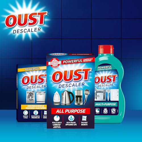 Oust Powerful All Purpose Descaler, Limescale Remover – Ideal for Kettles, Coffee Machines, Irons and Shower Heads, 3 Sachets x 6 (18 Sachets Total)