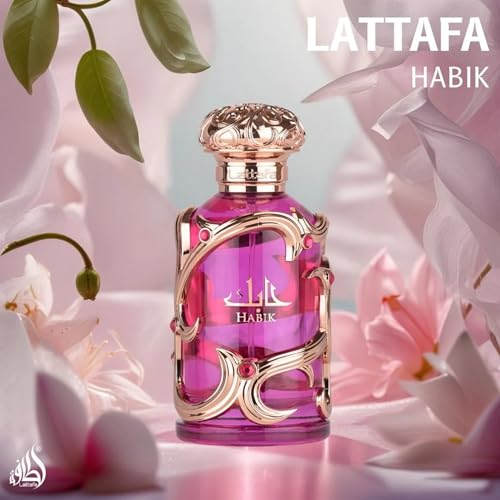 Habik For Women by Lattafa Perfumes – Eau de Parfum 100ml – Long Lasting Floral Fruity Scent for Women – Elegant, Musky, Sweet – Arabian Luxury Perfume Gift for Her