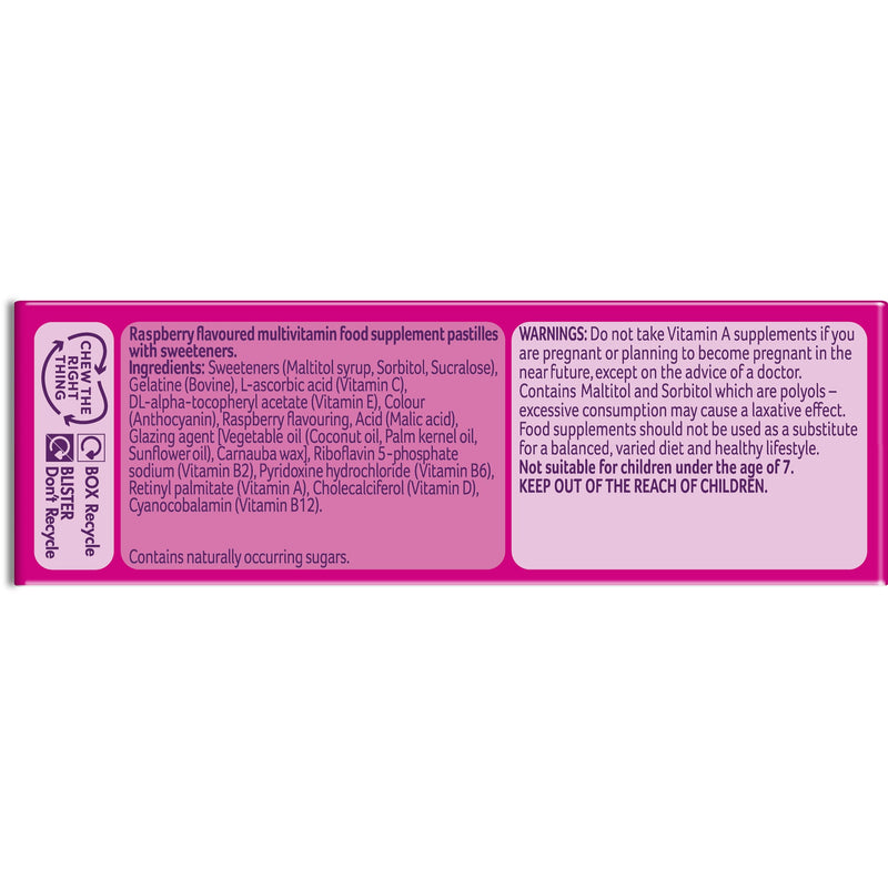Bassetts Vitamins 7-11 Years Raspberry Flavour Multivitamins