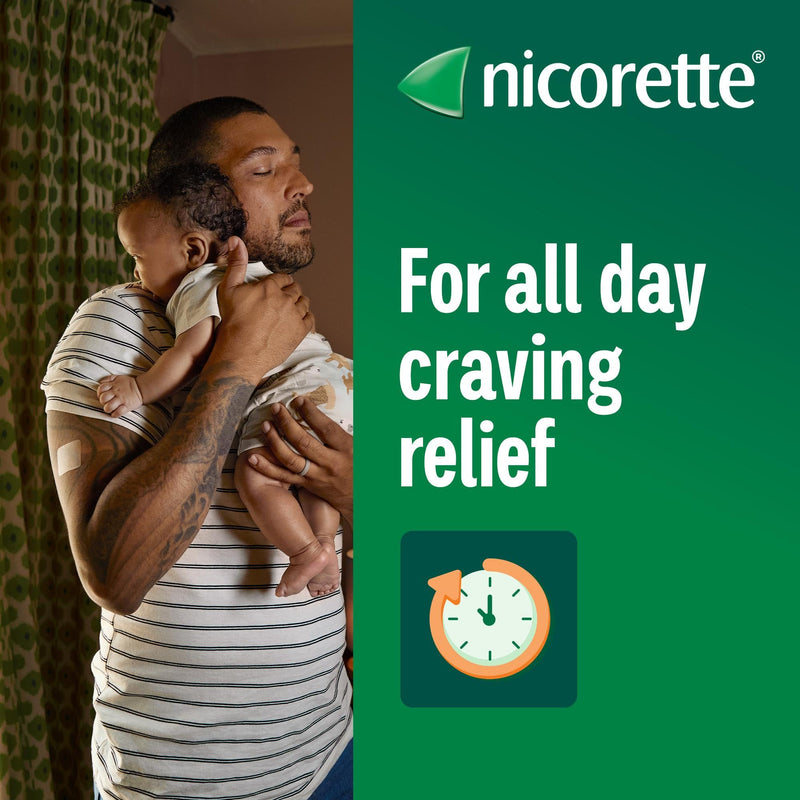 Nicorette InvisiPatch, Nicotine Patches Step 1, 25mg, 7 Nicotine Patches, Effective and Discreet Stop Smoking and Stop Vaping Aid, to Beat Cravings & Withdrawal Symptoms (Quit Smoking or Vaping)