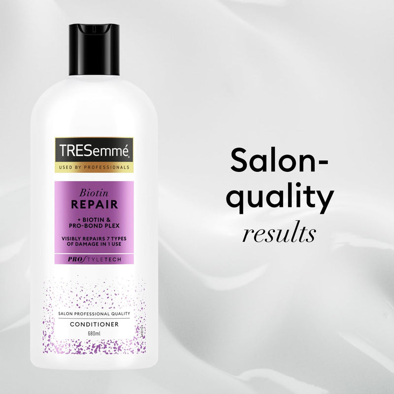 TRESemme Biotin Repair Conditioner visibly repairs 7 types of damage in 1 use for dry, damaged hair 6x 680 ml