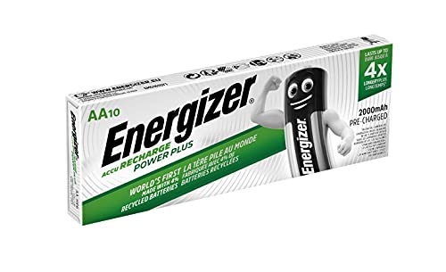 Energizer 634354 2000MAh AA Rechargeable Battery (Pack of 10) - Packaging May Vary