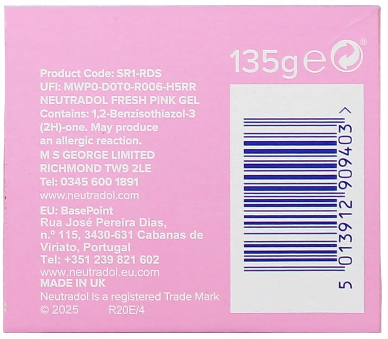 Neutradol Slow Release Gel, Air Freshener and Odour Eliminator, No Plug or Spray Needed, Multipack 12 x 135g