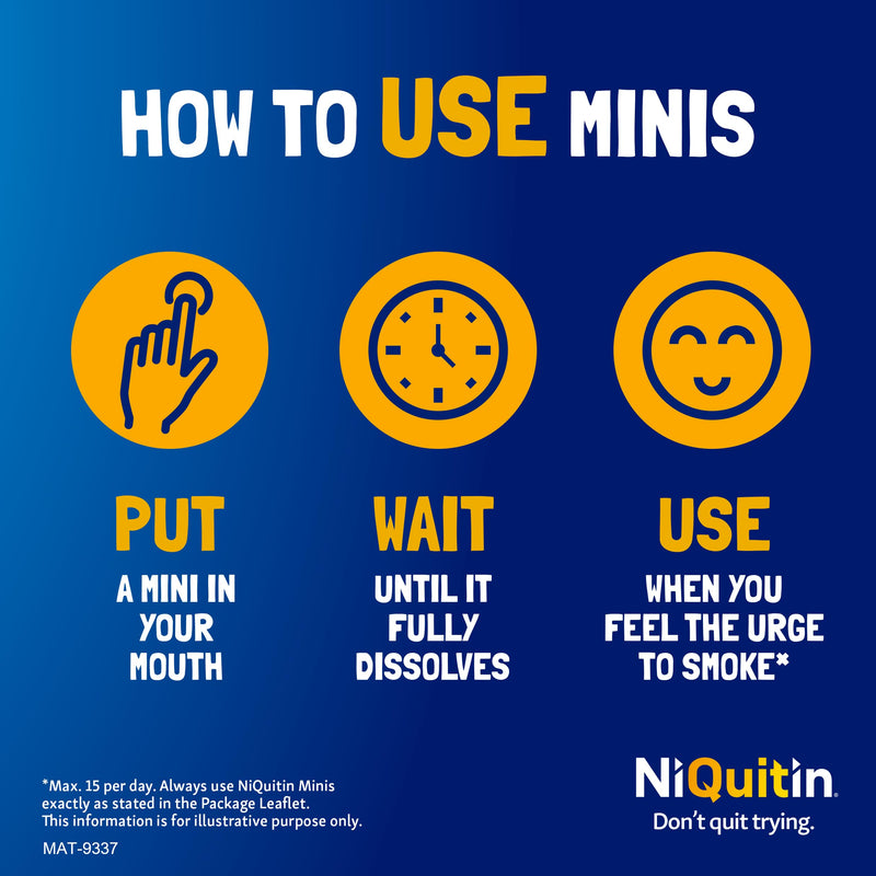 NiQuitin Minis Citrus Nicotine Lozenges 2mg, Pack of 60